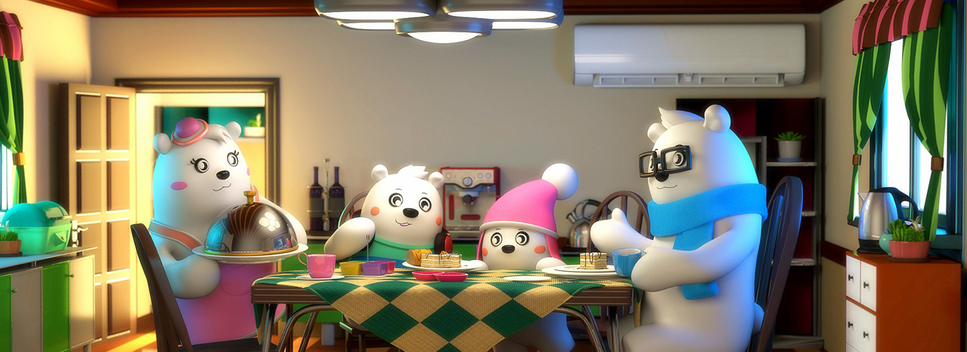 midea空調北極熊吉祥物設計－場景2